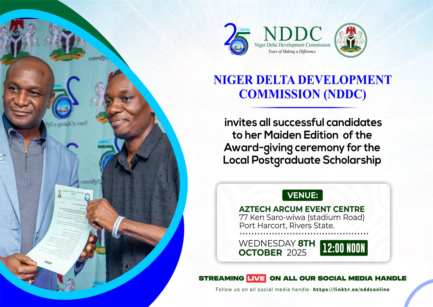 Award-giving ceremony for the Local Postgraduate Scholarship